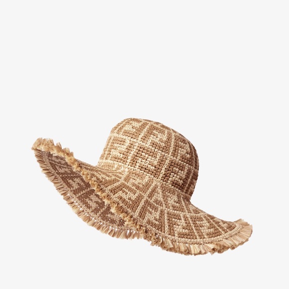 Fendi Accessories - Fendi Tan Woven Sun Hat
